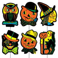 Load image into Gallery viewer, New! Vintage Beistle Line 6 Classic Halloween Cutout Yard Signs