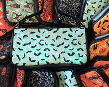 Load image into Gallery viewer, Johanna Parker Bats on Teal Clutch Bag