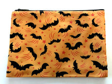 Load image into Gallery viewer, Johanna Parker Bats on Yellow Pouch or Cosmetic Bag