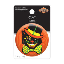 Load image into Gallery viewer, NEW! Vintage Style Beistle 2&quot; Cat Button
