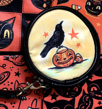 Load image into Gallery viewer, Johanna Parker Cat & Crow Round Case Or Cosmetic Bag