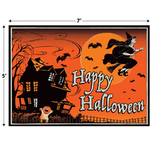 New! Vintage Beistle Line Vintage Style Halloween Fabric Backdrop