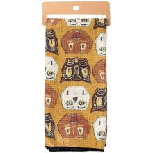 Load image into Gallery viewer, Vintage Style Halloween Faces Kitchen Towel Primitives by Kathy
