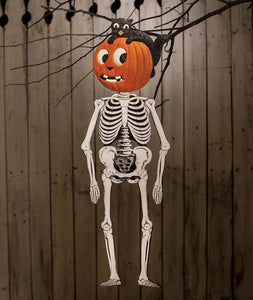 Jack and Cat Hanging Skeleton Retro Bethany Lowe