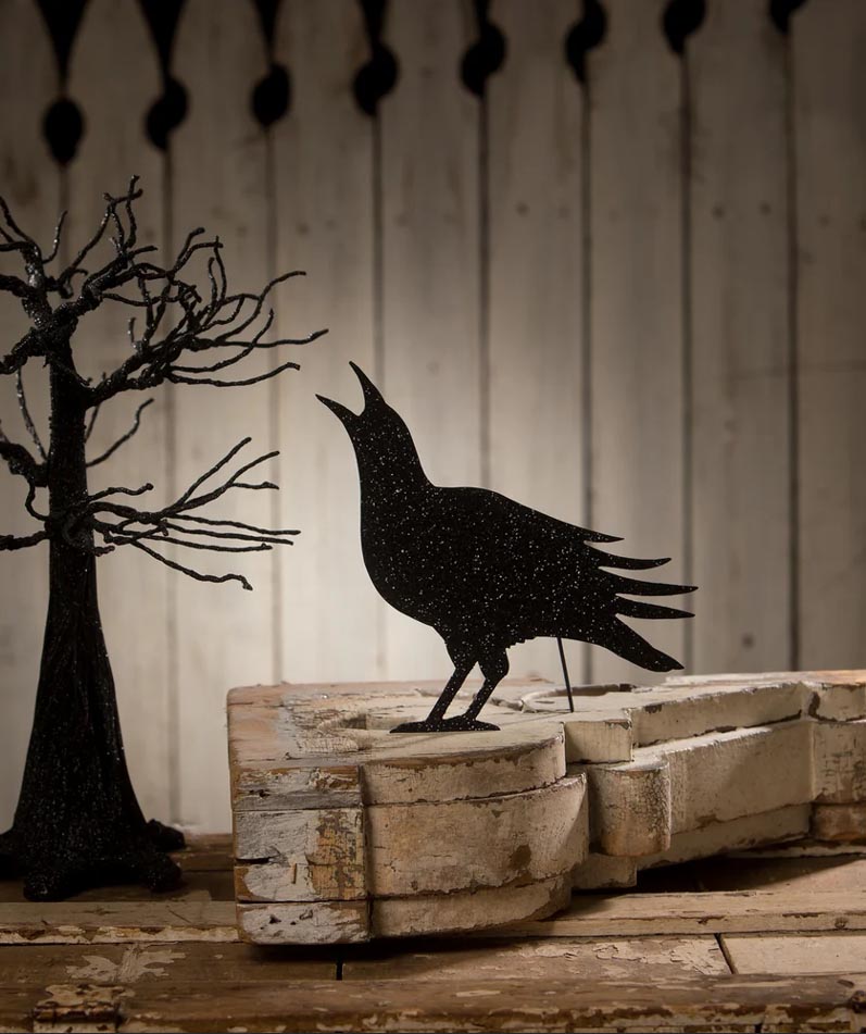 Squawking Crow Silhouette Bethany Lowe