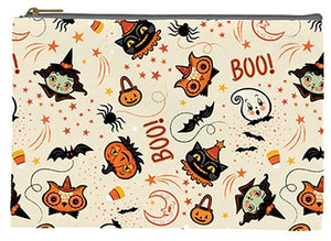 NEW! Johanna Parker Heads of Halloween Pouch or Cosmetic Bag