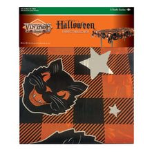 Load image into Gallery viewer, NEW! Beistle Vintage Style Cat Halloween Tablecloth
