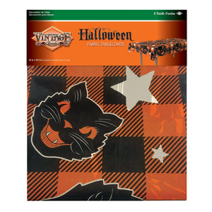 NEW! Beistle Vintage Style Cat Halloween Tablecloth