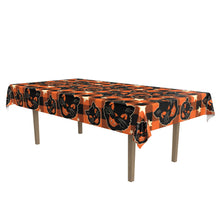 Load image into Gallery viewer, NEW! Beistle Vintage Style Cat Halloween Tablecloth
