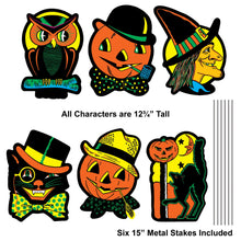 Load image into Gallery viewer, New! Vintage Beistle Line 6 Classic Halloween Cutout Yard Signs
