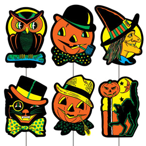 New! Vintage Beistle Line 6 Classic Halloween Cutout Yard Signs