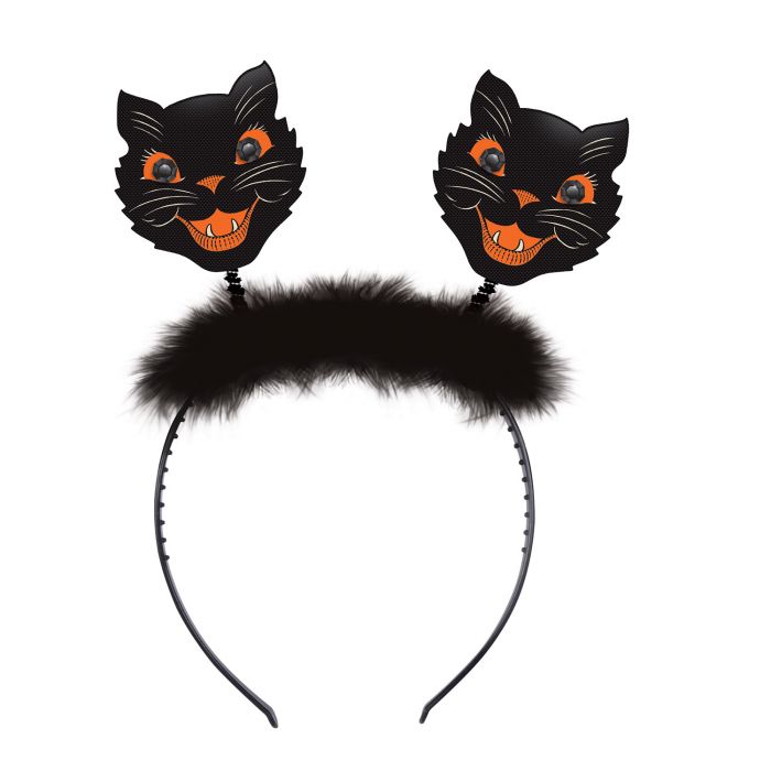 NEW! Beistle Vintage Style Halloween Cat Bopper Headband