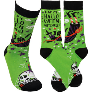 Happy Halloween Witches Socks