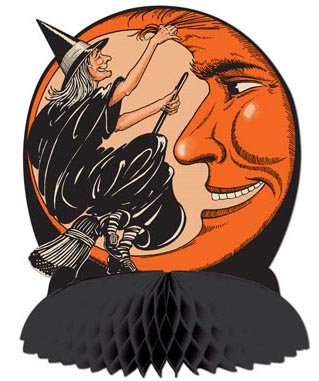 Beistle Halloween - Witch & Moon Centerpiece
