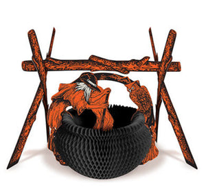Beistle Halloween - Vintage Rustic Fireplace Centerpiece