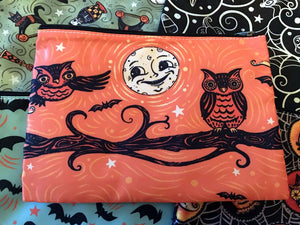 Johanna Parker Full Moon Owls Pouch or Cosmetic Bag
