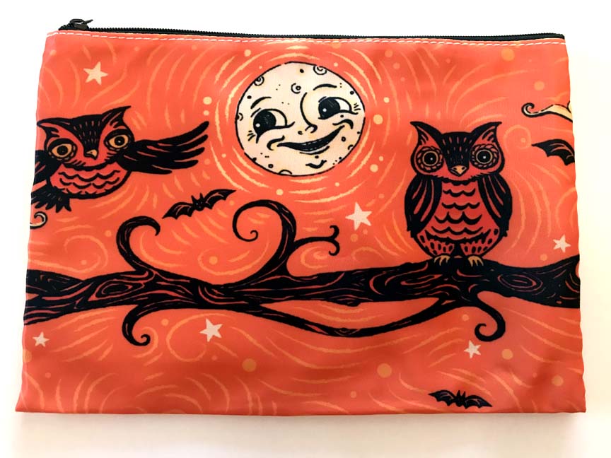 Johanna Parker Full Moon Owls Pouch or Cosmetic Bag