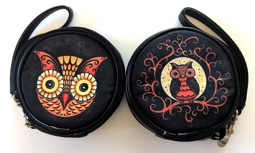 Johanna Parker Owls Round Case Or Cosmetic Bag