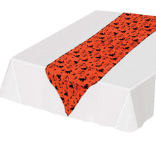 Load image into Gallery viewer, NEW! Beistle Vintage Style Halloween Table Runner Cats &amp; Bats
