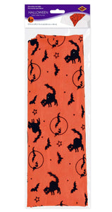 NEW! Beistle Vintage Style Halloween Table Runner Cats & Bats