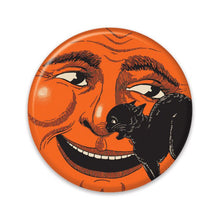 Load image into Gallery viewer, NEW! Vintage Style Beistle 2&quot; Cat &amp; Moon Button
