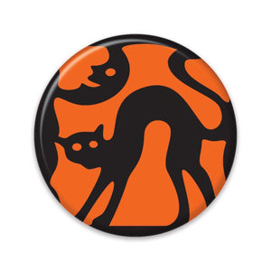 NEW! Vintage Style Beistle 2" Cat Silhouette Button
