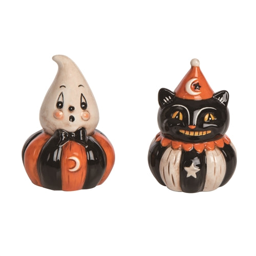 Johanna Parker Ghost & Cat Salt & Pepper Shakers