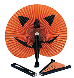 12 Festive Folding JOL Pumpkin Fans