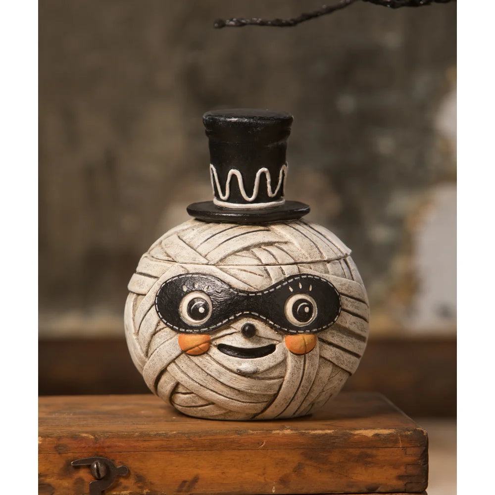 VANILLA HALLOWEEN ver 展示品 Johanna Parker Mummy Moe Candy Container – Vintage Halloween