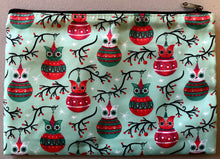 Load image into Gallery viewer, Johanna Parker Spookmas Teal Owls Pouch
