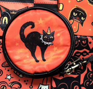 Johanna Parker Cat & Crow Round Case Or Cosmetic Bag