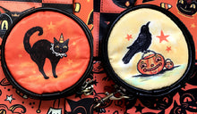 Load image into Gallery viewer, Johanna Parker Cat &amp; Crow Round Case Or Cosmetic Bag
