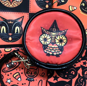Johanna Parker Owl & JOL Round Case Or Cosmetic Bag