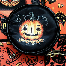 Load image into Gallery viewer, Johanna Parker Owl &amp; JOL Round Case Or Cosmetic Bag
