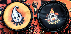 Johanna Parker Ghost & Dog Round Case Or Cosmetic Bag