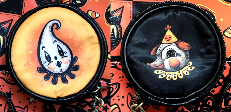 Johanna Parker Ghost & Dog Round Case Or Cosmetic Bag