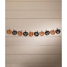 Load image into Gallery viewer, Lowe Jack-O-Lantern Glitter Garland
