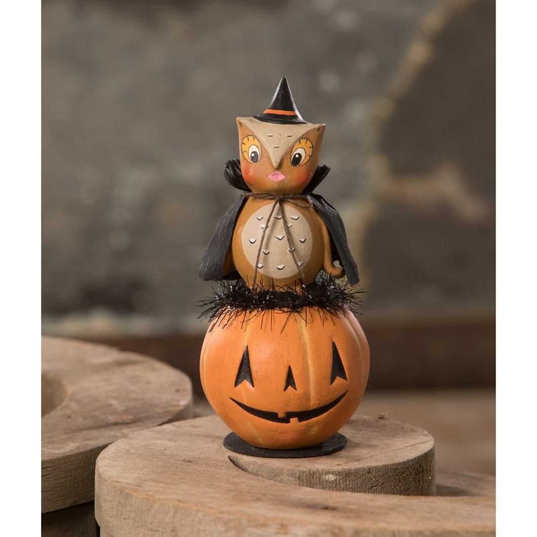 Michelle Lauritsen Hoot Owl on Jack O'Lantern