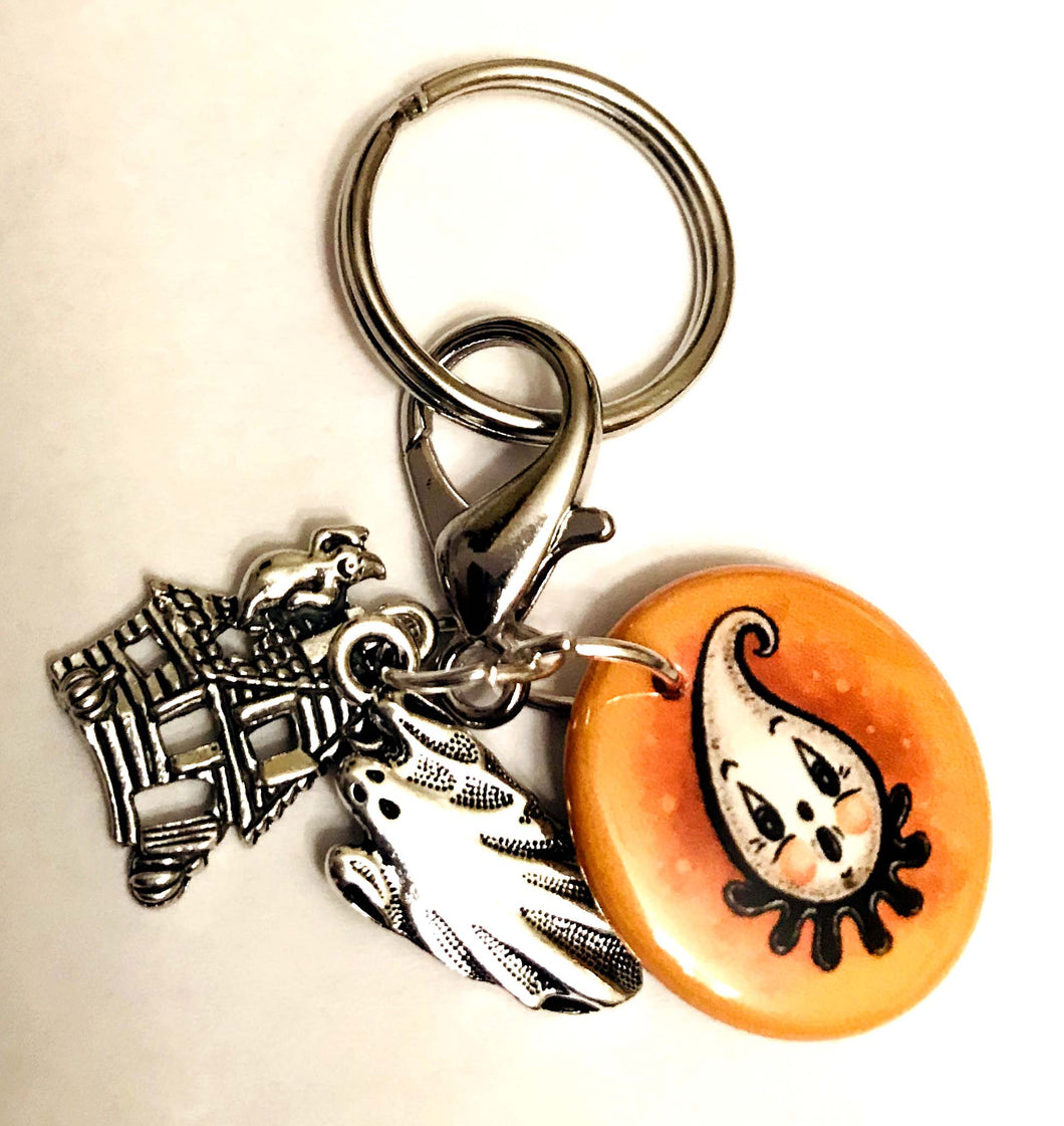 Johanna Parker Ghost Key Chain/Clip – Vintage Halloween