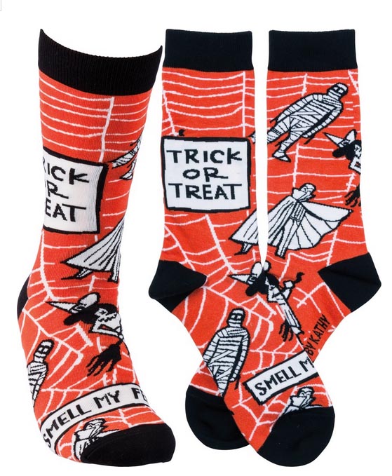 Halloween Socks Trick or Treat Smell My Feet