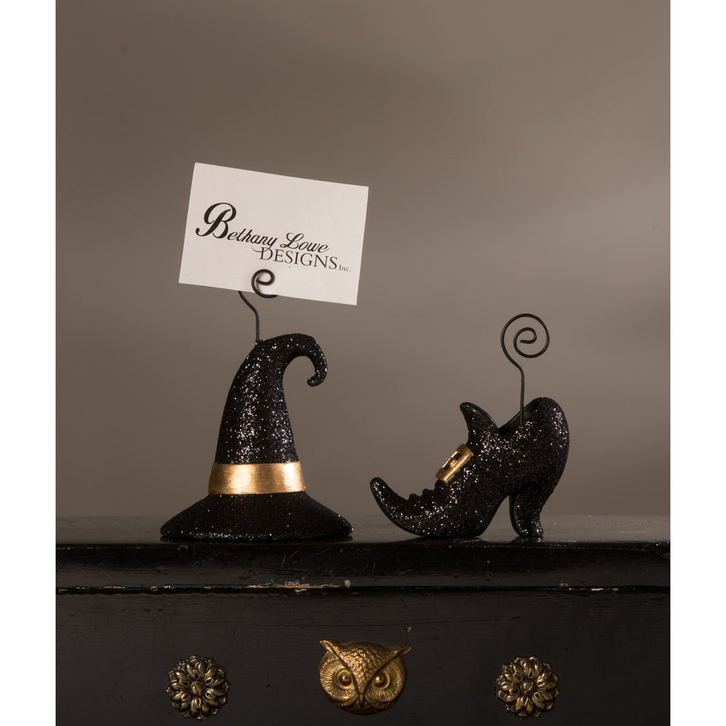 Witch Hat and Shoe Place Card Holder Set