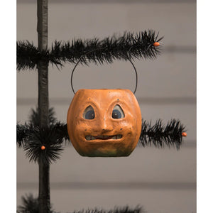 Bethany Lowe Vintage Style Scary Mini Pumpkin Bucket
