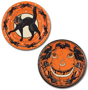 Beistle Halloween - Scratch Cat & Beistle Lantern Plates